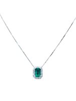 Collana Lux Gioielli Donna in Oro bianco Smeraldo 0.50 Ct CLLK3096SM;050;BI - CLLK3096SM;050;BI